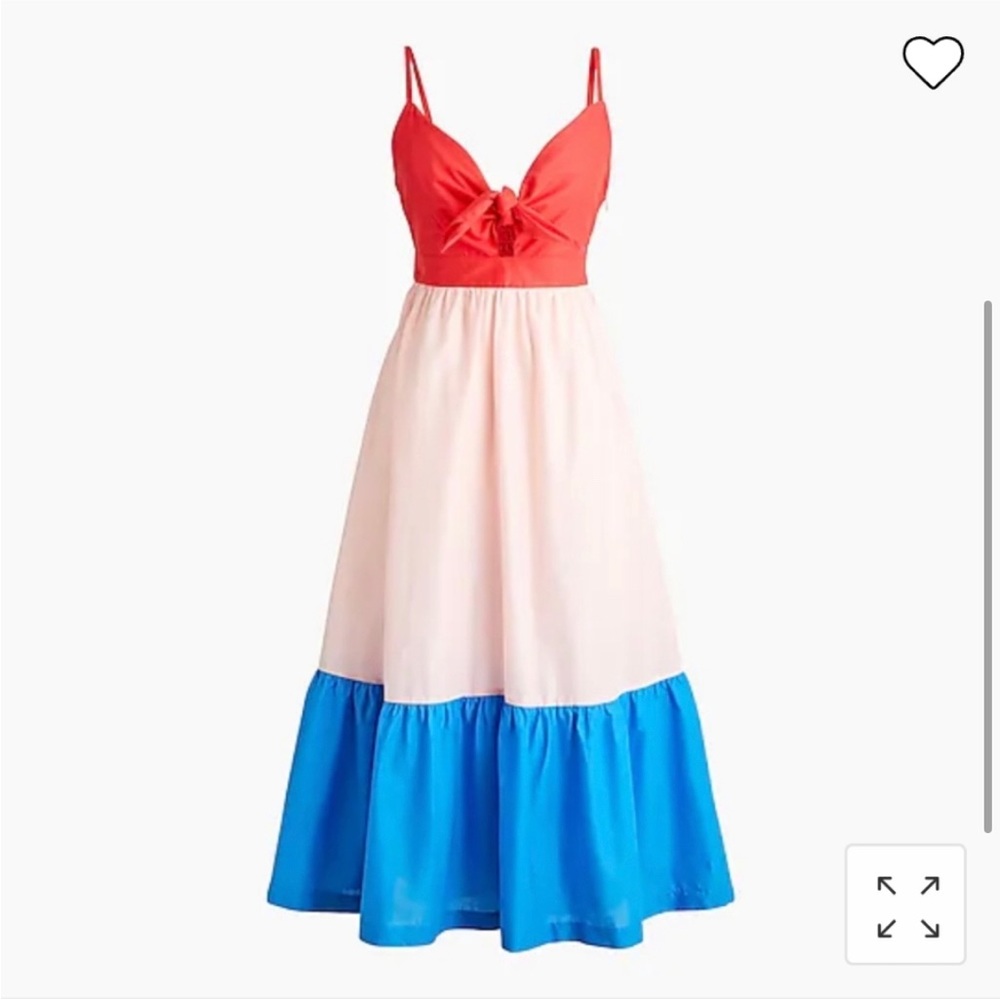 NWT J Crew tiered color block maxi dress